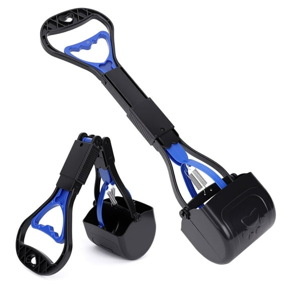 Dog Pooper Scooper for Large Small Dogs 18" Dog Poop Grabber Folding Poop Picker for Dogs Puppy Outdoor