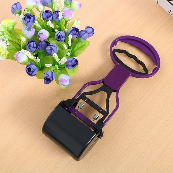 Dog Pooper Scooper w Long Handle Poop Scoop Dog Waste Pickup Removal Great for Grass and Gravel Purple