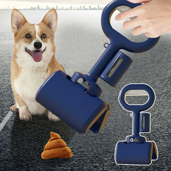Dog Pooper Scooper with Bags – Foldable One-Handed Pickup Tool with Built-In Waste Bag Storage for Easy Dog Waste Cleanup