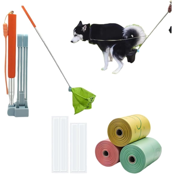 Dog Pooper Scooper with Long Handle, High Strength Material Pet Waste Pickup Tool for Large and Small Dogs, Lawn Use