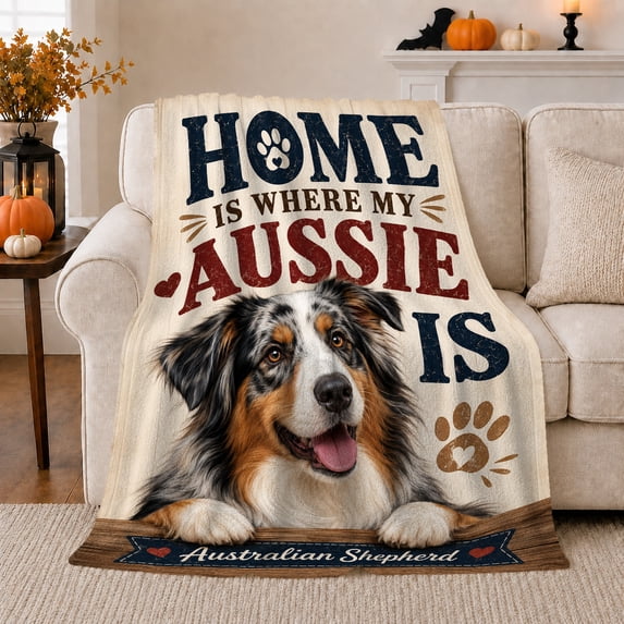Dog Portrait Colorful Pet Artwork Playful Graphic Style Dog Lovers Colorful Pet Portrait Warm Flannel Blanket, Pet Adoption Gift for Living Room and Bedroom Home Decor