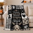 thumbnail image 1 of Dog Portrait Colorful Pet Artwork Playful Graphic Style Dog Lovers Colorful Pet Portrait Warm Flannel Blanket, Pet Adoption Gift for Living Room and Bedroom Home Decor, 1 of 9