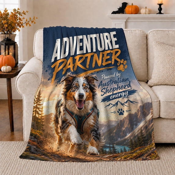 Dog Portrait Colorful Pet Artwork Playful Graphic Style Dog Lovers Colorful Pet Portrait Warm Flannel Blanket, Pet Adoption Gift for Living Room and Bedroom Home Decor
