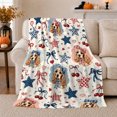 thumbnail image 1 of Dog Portrait Colorful Pet Artwork Playful Graphic Style Dog Lovers Colorful Pet Portrait Warm Flannel Blanket, Pet Adoption Gift for Living Room and Bedroom Home Decor, 1 of 9