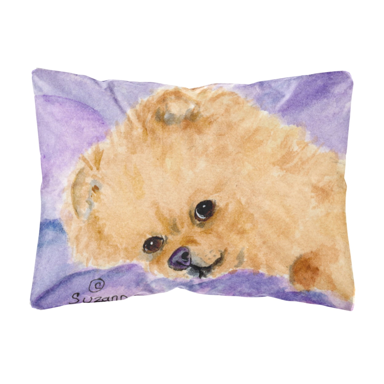Dog Portrait/Landscape Painting Fabric Decorative Pillow