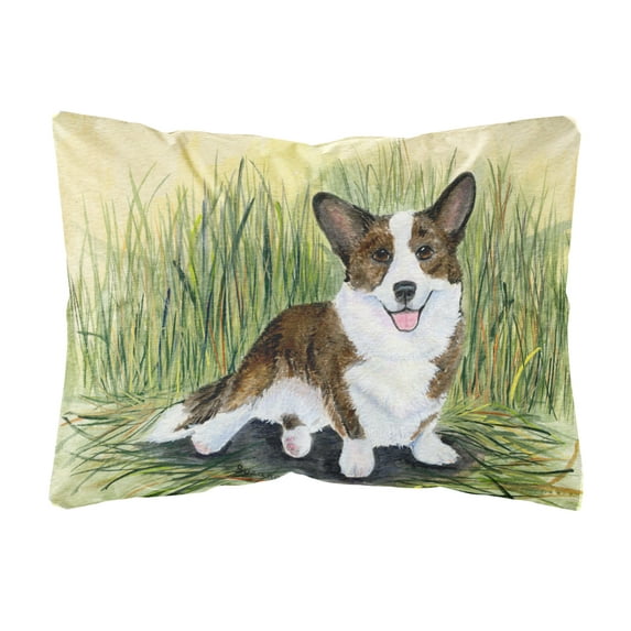 Caroline's Treasures SS8004PW1216 Corgi Decorative Canvas Fabric Pillow, 12H x16W, multicolor