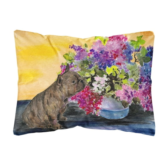 Caroline's Treasures SS8536PW1216 French Bulldog Decorative Canvas Fabric Pillow, 12H x16W, multicolor