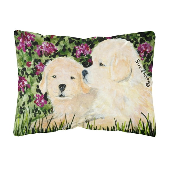Caroline's Treasures SS8826PW1216 Golden Retriever Decorative Canvas Fabric Pillow, 12H x16W, multicolor