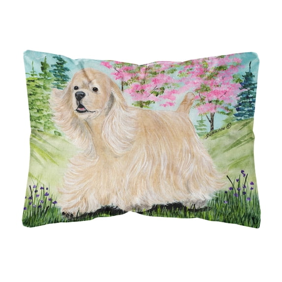 Caroline's Treasures SS8189PW1216 Cocker Spaniel Decorative Canvas Fabric Pillow, 12H x16W, multicolor