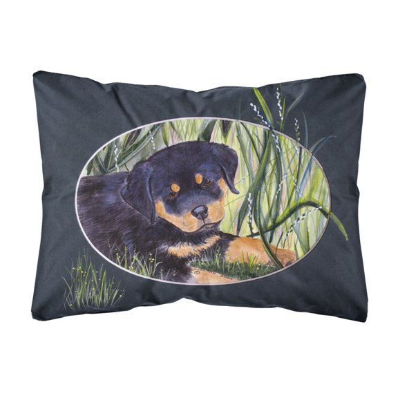 Rottweiler Decorative Canvas Fabric Pillow