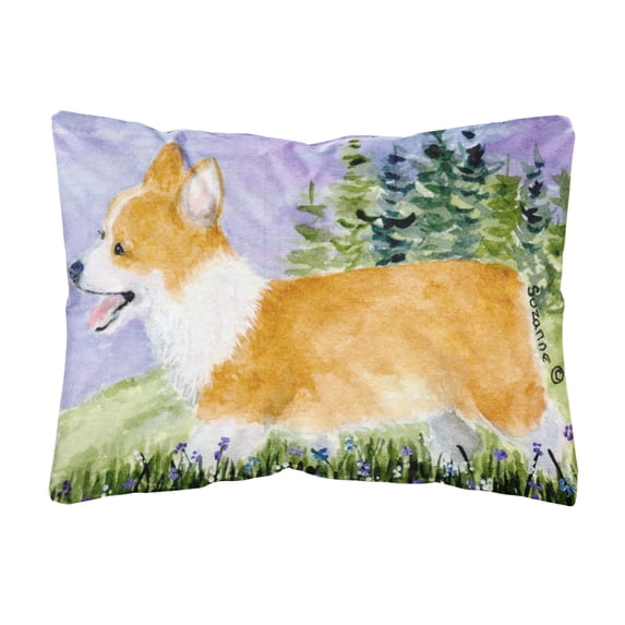 Dog Portrait/Landscape Painting Fabric Decorative Pillow