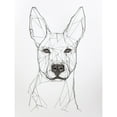 thumbnail image 1 of Dog Portrait Minimal Black and White Line Drawing Large Wall Art Poster Print Thick Paper 18X24 Inch, 1 of 5