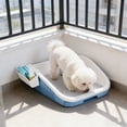thumbnail image 1 of Dog Potty Box with Drawer | Indoor Dog Toilet for Small & Medium Dogs | Puppy Training Pad Holder with Removable Tray | Easy Clean, Anti-Splash Design | Pink, Blue, Gray, 1 of 6