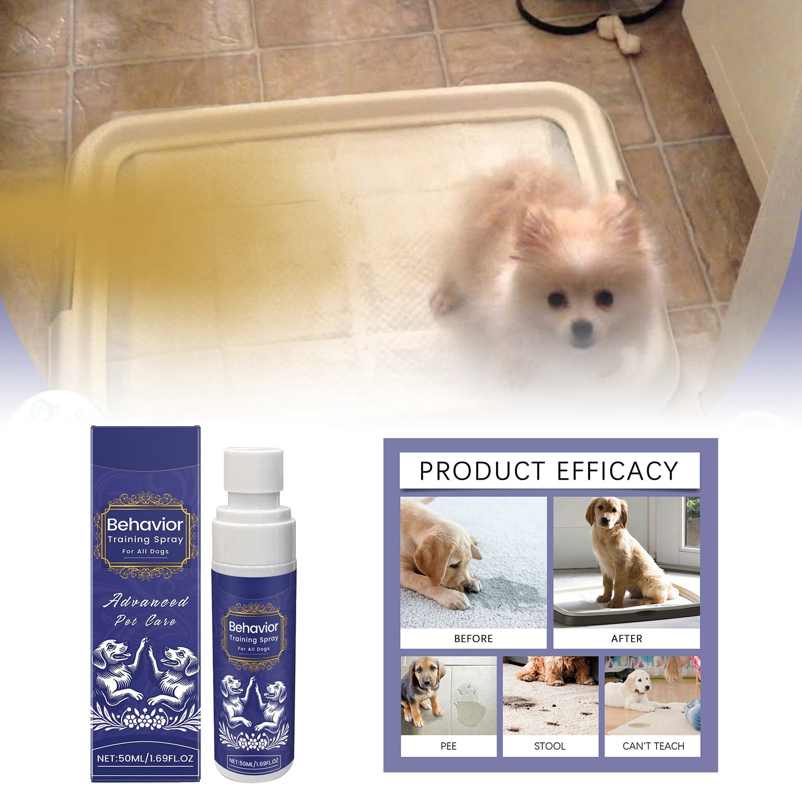 Dog Potty Training Spray, Indoor & Outdoor Puppy Training Aid, Attracts ...