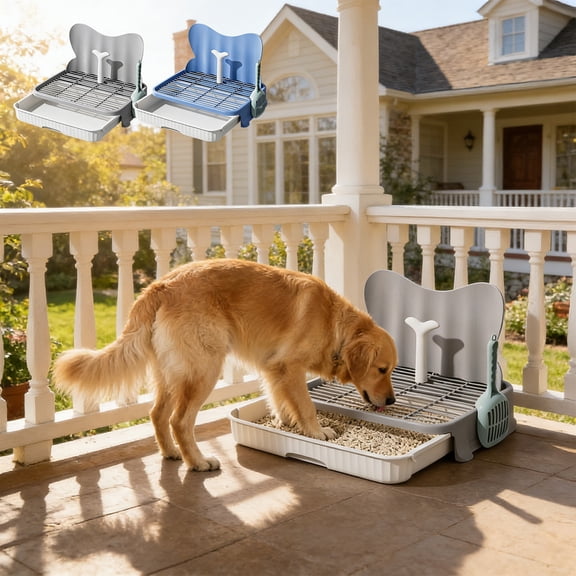 Dog Potty Tray Dog Pee Pad Holder With Removable Reseau Disclosure Proof Base Plain Clean Pet Litter Box For Small Medium Dogs,Housebreaking Supplies, Pet Products