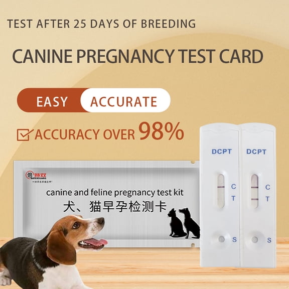 Dog Pregnancy Test Strips - Early Detection Pet Test Kit, Accurate Standing Test Supplies for Dogs, Fast Results Home Pregnancy Check, Vet-Recommended Canine Fertility Testing Cards