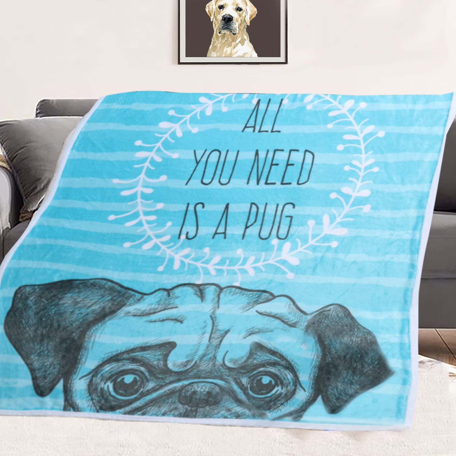 Dog Print Blanket Warm Cozy Flannel Dog Throw Blanket For Kids And Adults Plush Sausage Dog