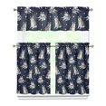 thumbnail image 1 of Dog Print Kitchen Curtains 36 Inch Short - 3 Panel Set, Cute Puppy & Floral Design, Rod Pocket Pet Lover Curtains 100% Polyester, Paw & Bone Pattern for Kitchen, Living Room, Bedroom, Easy Wash, 1 of 6