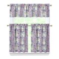 thumbnail image 1 of Dog Print Kitchen Curtains 36 Inch Short - 3 Panel Set, Cute Puppy & Floral Design, Rod Pocket Pet Lover Curtains 100% Polyester, Paw & Bone Pattern for Kitchen, Living Room, Bedroom, Easy Wash, 1 of 6
