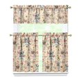 thumbnail image 1 of Dog Print Kitchen Curtains 36 Inch Short - 3 Panel Set, Cute Puppy & Floral Design, Rod Pocket Pet Lover Curtains 100% Polyester, Paw & Bone Pattern for Kitchen, Living Room, Bedroom, Easy Wash, 1 of 6