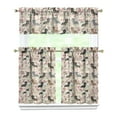 thumbnail image 1 of Dog Print Kitchen Curtains 36 Inch Short - 3 Panel Set, Cute Puppy & Floral Design, Rod Pocket Pet Lover Curtains 100% Polyester, Paw & Bone Pattern for Kitchen, Living Room, Bedroom, Easy Wash, 1 of 6