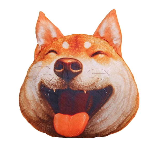 Dog Printed Plush Throw , Gifts for Family, Friends and Children Cute Durable ,15x16inch Soft Touch Exquisite Lifelike , Silly Laugh