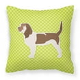 thumbnail image 1 of Dog Profile Checkerboard Design Fabric Decorative Pillow, 1 of 4