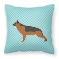 thumbnail image 1 of Dog Profile Checkerboard Design Fabric Decorative Pillow, 1 of 4