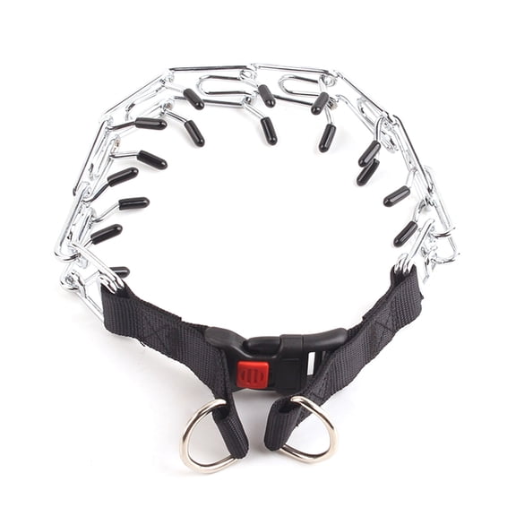 Dog Prong Collar No-Pull Dog Training Collar with Quick-Release Safety Buckle Pinch-Collar for Dogs Puppy Walking Collar