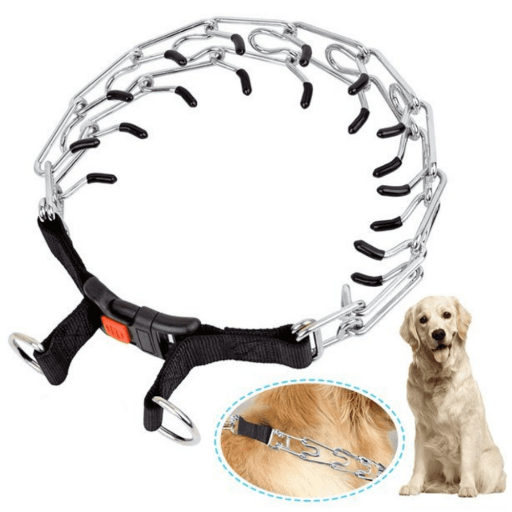 Dog Prong Collar, Dog Training Collar with Quick Release Buckle, Anti