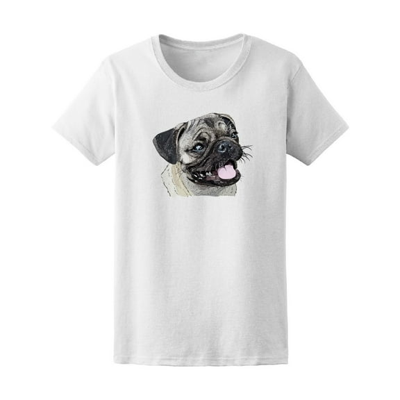 Dog Pug Head Avatar T-Shirt Men -Image by Shutterstock, Male x-Large