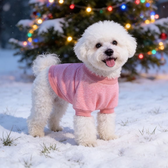 Dog Pullover Sweaters for Small Medium Thermal Knitted Puppy Sweater with 2 Legs Pet Winter Clothes Sweatshirt Outfit Warm Soft Winter Coat for Cat Chihuahua Bulldog Dachshund Pug Pink,XS