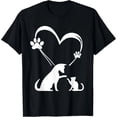 thumbnail image 1 of Dog Puppy And Baby Cat Heart - Animal Dog & Cat Heart T-Shirt Unisex S-5XL Hot Trending Shirt, Vintage Birthday Gift, 1 of 2