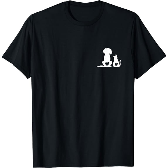 Dog Puppy Baby Cat Heart - Animal Dog Cat T-Shirt