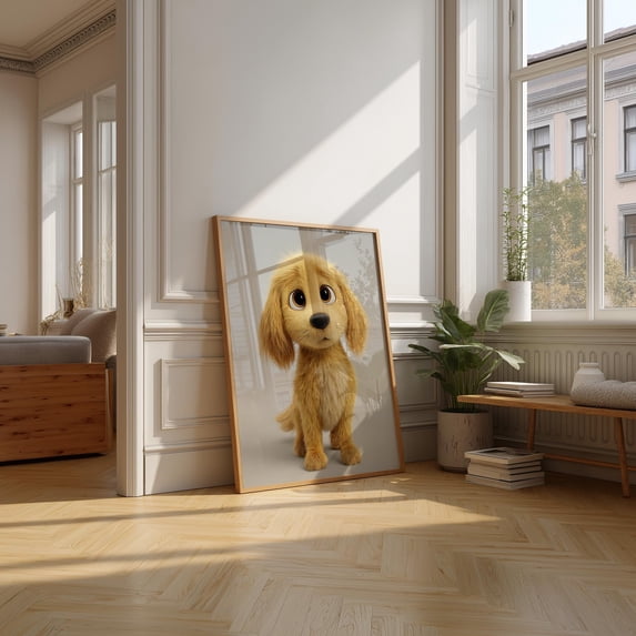 Dog Puppy Cartoon Room Poster , Poster Print Only - Walmart.com
