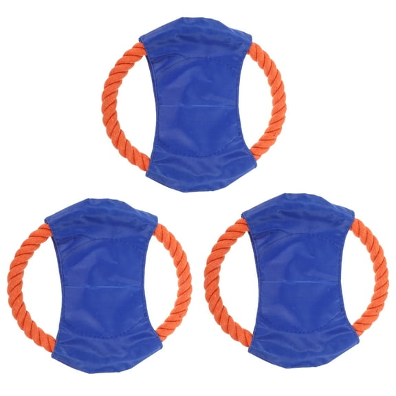 Dog Puppy Flying Disc Toys Pet Chew Saucer Discs Floating Interactive Training Bite Rope Teething Flyer Backyard Safety