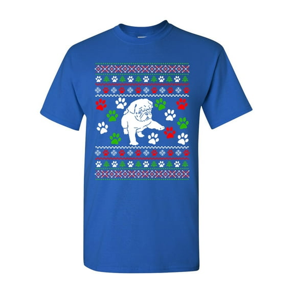Dog Puppy Paws Lover Pet Ugly Christmas Gift Funny DT Adult T-Shirt Tee