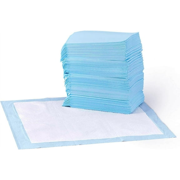Dog and Puppy Pee Pads with 5-Layer Leak-Proof Design and Quick-Dry Surface for Potty Training, Standard Absorbency, Regular Size, 22 x 22 Inch - Pack of 40, Blue & White