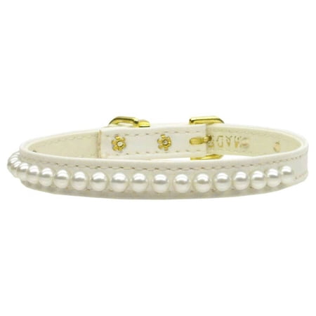 Dog, Puppy Pet Collar, "3/8" Wide Pearl"
