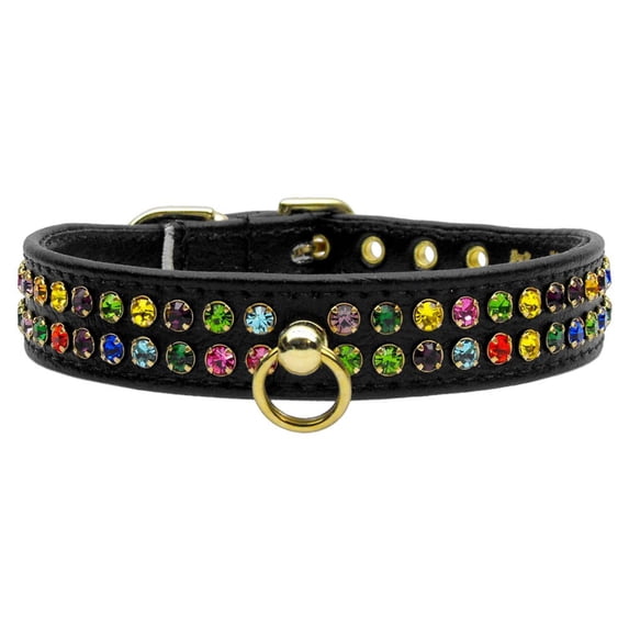 Dog, Puppy Pet Collar, "#76 Two Row Confetti Crystal Jewelry Set"