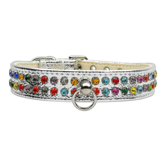 Dog, Puppy Pet Collar, "#76 Two Row Confetti Crystal Jewelry Set"
