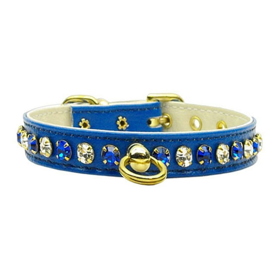 White Bow Widget Genuine Leather Dog Collar Red 20