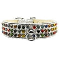 thumbnail image 1 of Dog, Puppy  Pet Collar, "Mardi Gras Three Row Confetti Jewel Set", 1 of 8