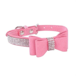 Rosnek Bling Rhinestone Pet Dog Collar With Walking Leashes Crystal Diamond  Dog Collars Harness For Small Medium Pet Perros Accessories 