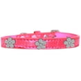 thumbnail image 1 of Dog, Puppy  Pet Designer Croc Widget Collar, "Silver Flowers", 1 of 10