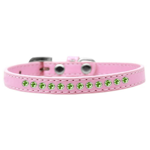 Dog, Puppy Pet Fashion Collar, "Lime Green Crystal Rimsets"