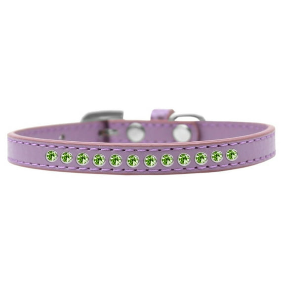 Dog, Puppy Pet Fashion Collar, "Lime Green Crystal Rimsets"