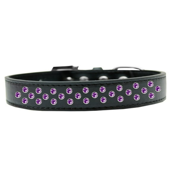 Dog, Puppy Pet Fashion Collar, "Purple Crystal Rimsets Sprinkles"