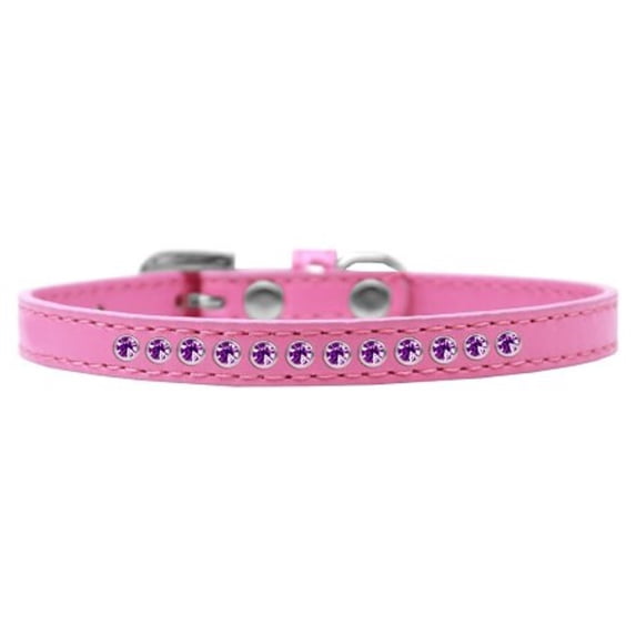 Dog, Puppy Pet Fashion Collar, "Purple Crystal Rimsets"