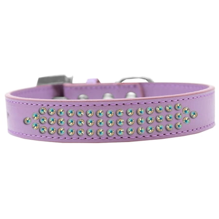 Dog, Puppy Pet Fashion Collar, "Three Row Aurora Borealis Crystal Rimsets"